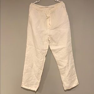 Large white linen pants